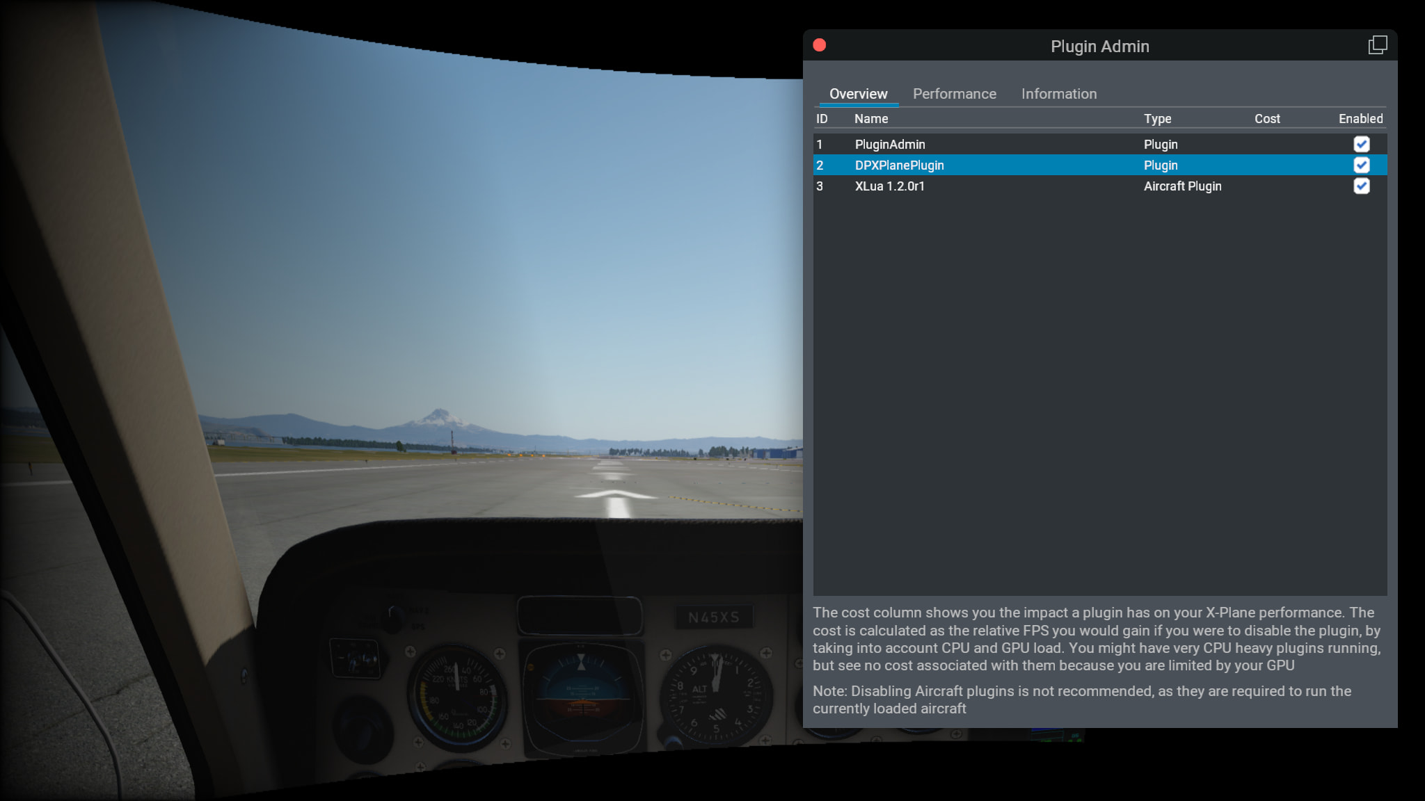 X-Plane projection view 3